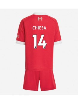 Billige Liverpool Federico Chiesa #14 Hjemmedraktsett Barn 2025-26 Kortermet (+ Korte bukser)